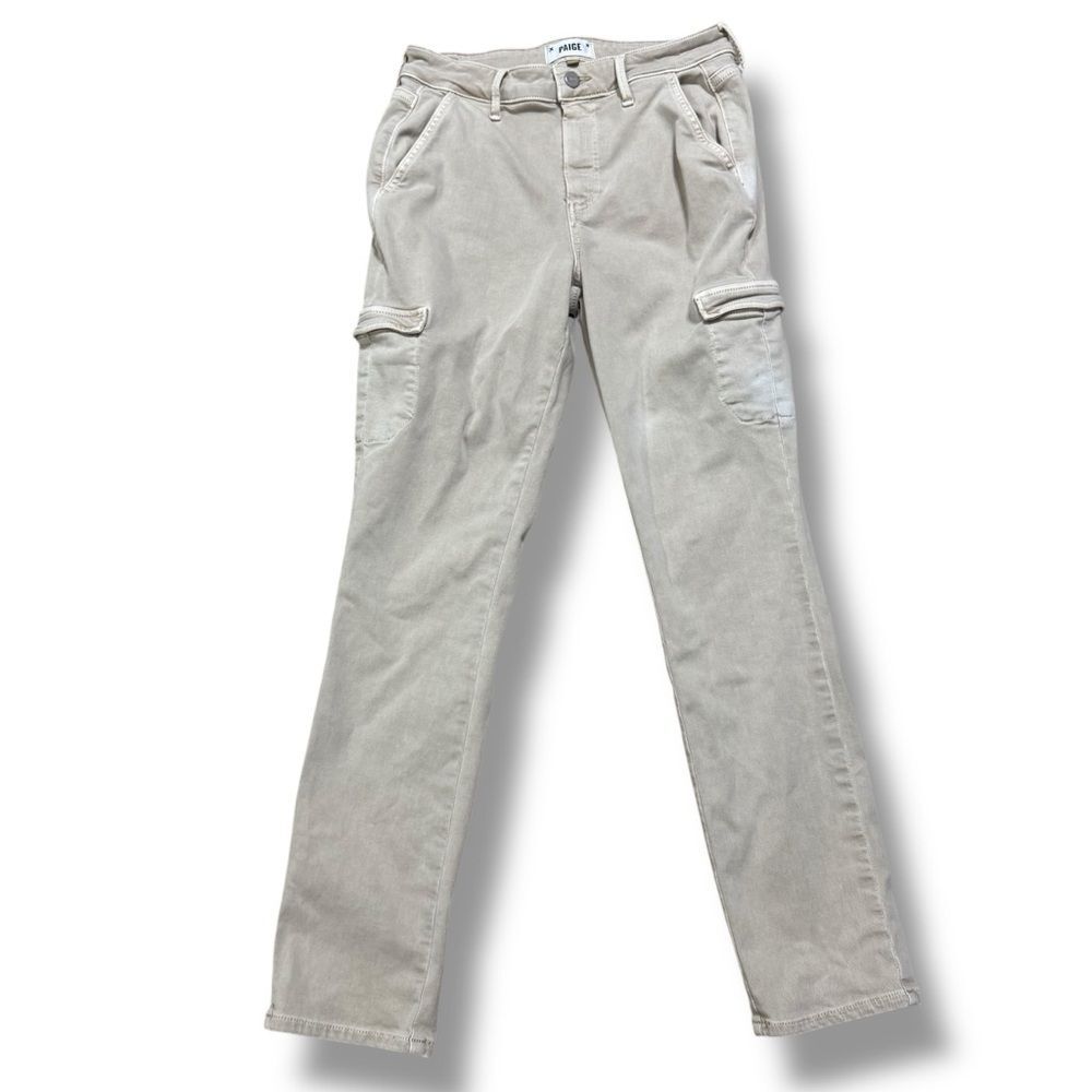 PAIGE Jolie High Rise Slim Ankle Pants 27 Warm Sand Clean Girl Neutral Core